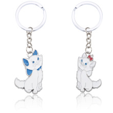 Wholesale Creative Cute Cat Keychain Couple Keychain Metal Pendant Promotional Gift
